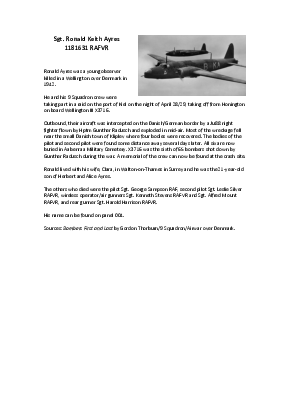 A preview of a PDF biography for Ayres, Ronald Keith